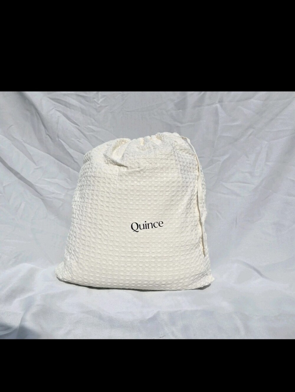 New Quince King/cal King Honeycomb Luxe Undyed Cream Duvet Cover Set 2 Shams